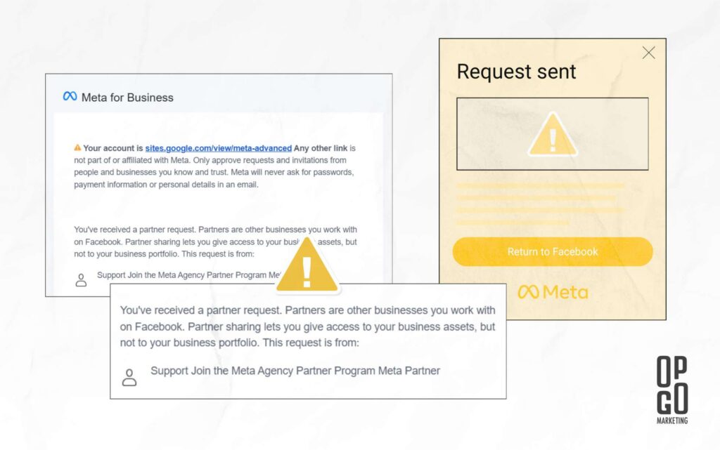 meta partner request scam
